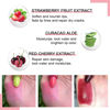 Picture of evpct 3Pcs Aloe Vera Strawberry Black Red Cherry Lip Balm Color Changing Lipstick Set PH Mood Magic Lipstick 24 hours original Color Changing Long Lasting waterproof labiales magicos pintalabios
