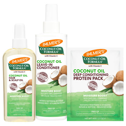 Picture of Palmer's Coconut Oil Formula Moisture Boost Hair bundle (Scalp Oil & Leave-In Conditioner)