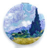 Picture of Aeisage Art Gifts for Women Travel Mirror Van Gogh Handheld Mirror Small Cosmetic Compact Mirror Cute Pocket Mirror Design Print Wheat Field and Cypress, Diameter 2.75 inch x 0.4 inch Thickness