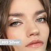 Picture of evpct 1Pcs Silver Color Gel Glitter Eyeliner Pencils Set for Women Waterline Waterproof Smudge Proof lapiz de ojos delineador de ojos contra el agua Eye Liner Makeup,05# Silver