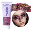 Picture of DAGEDA Halloween Body Glitter Gel, Face Glitter Body Gel Sequins Shimmer, Halloween Decor Makeup Chunky Glitter for Face Hair Nails, Holographic Cosmetic Laser Powder Festival Glitter Makeup 50ml