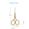 Picture of LIVINGO Professional Nose Hair Scissors, Multi-purpose Stainless Steel Rounded Tip Straight Blade, Facial Hair Beard Eyebrows Ear Trimming Beauty Grooming Tool for Men & Women, 3.5” Gold