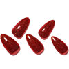 Picture of GLAMERMAID Golden Red Press on Nails Medium Almond, Handmade Glitter Glossy Jelly Soft Gel Glue on Nails Stiletto, Bright Red Fake Nails Short Oval, Reusable Acrylic Stick on False Nails Kit for Women