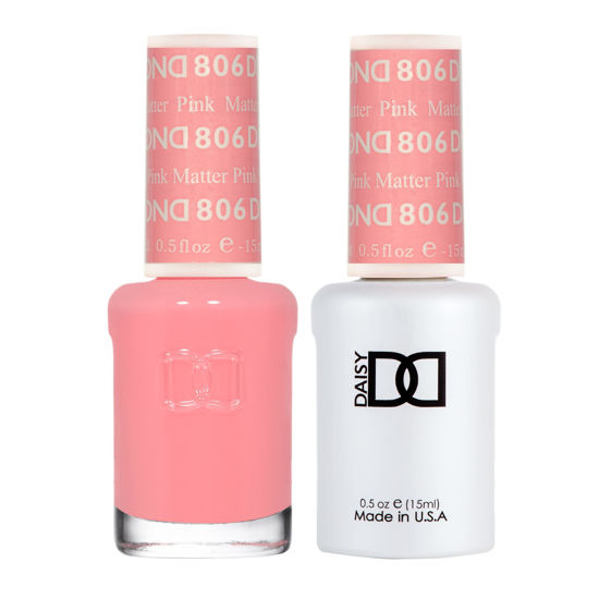 Picture of DND Gel Polish Set - 1 each of Pink Gel Polish and Pink Nail Polish, 806 Pink Matter, 0.5 Fl Oz