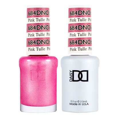 Picture of DND Gel Polish Set - 1 each of Pink Gel Polish and Pink Nail Polish, 684 Pink Tulle, 0.5 Fl Oz