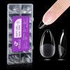 Picture of Gelike EC 552PCS Soft Gel Nail Tips Kit - 12 Sizes Clear Cover Full Nail Extensions - Medium Almond Pre-shaped Acrylic False Gelly Nail Tips for DIY Salon Gift Nail Extensions