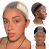 Picture of LABHAIRS Wig Cap with Grip Band for Keeping Wigs in Place, More Full Cap-wide Transparent Lace for Lace Front Wigs - Brown/Black/Nude Non Slip Cap Make Your Wig Be Glueless (Nude-M)