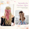 Picture of 6 PCS Hair Bows for Women, Big Bow Hair Clips for Girls, Silky Satin Hair Bows Clips Oversized Long Tail, Large Cute Aesthetic Hair Accessories, Metal Bow Hair Clips Christmas Gifts Holiday