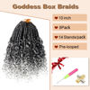 Picture of Goddess Box Braids Crochet Hair With Curly Ends 10 Inch Bohomian Box Braids Crochet Braids 8 Packs 3X Crochet Braids Synthetic Braiding Hair Extension for Black Women (10 Inch (Pack of 8), T-Grey)…