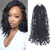 Picture of Goddess Box Braids Crochet Hair With Curly Ends 10 Inch Bohomian Box Braids Crochet Braids 1 Packs 3X Crochet Braids Synthetic Braiding Hair Extension for Black Women (10 Inch (Pack of 1), 1B)……