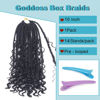 Picture of Goddess Box Braids Crochet Hair With Curly Ends 10 Inch Bohomian Box Braids Crochet Braids 1 Packs 3X Crochet Braids Synthetic Braiding Hair Extension for Black Women (10 Inch (Pack of 1), 1B)……