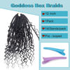 Picture of Goddess Box Braids Crochet Hair With Curly Ends 12 Inch Bohomian Box Braids Crochet Braids 1 Packs 3X Crochet Braids Synthetic Braiding Hair Extension for Black Women (12 Inch (Pack of 1), 1B)……