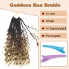 Picture of Goddess Box Braids Crochet Hair With Curly Ends 12 Inch Bohomian Box Braids Crochet Braids 1 Packs 3X Crochet Braids Synthetic Braiding Hair Extension for Black Women (12 Inch (Pack of 1), 4-30-27)……