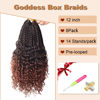 Picture of Goddess Box Braids Crochet Hair With Curly Ends 12 Inch Bohomian Box Braids Crochet Braids 8 Packs 3X Crochet Braids Synthetic Braiding Hair Extension for Black Women (12 Inch (Pack of 8), T350)……