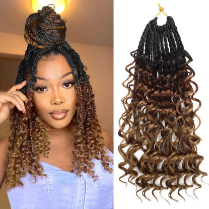 Picture of Goddess Box Braids Crochet Hair With Curly Ends 10 Inch Bohomian Box Braids Crochet Braids 1 Packs 3X Crochet Braids Synthetic Braiding Hair Extension for Black Women (10 Inch (Pack of 1), 1B-33-30)……