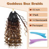 Picture of Goddess Box Braids Crochet Hair With Curly Ends 10 Inch Bohomian Box Braids Crochet Braids 1 Packs 3X Crochet Braids Synthetic Braiding Hair Extension for Black Women (10 Inch (Pack of 1), 1B-33-30)……