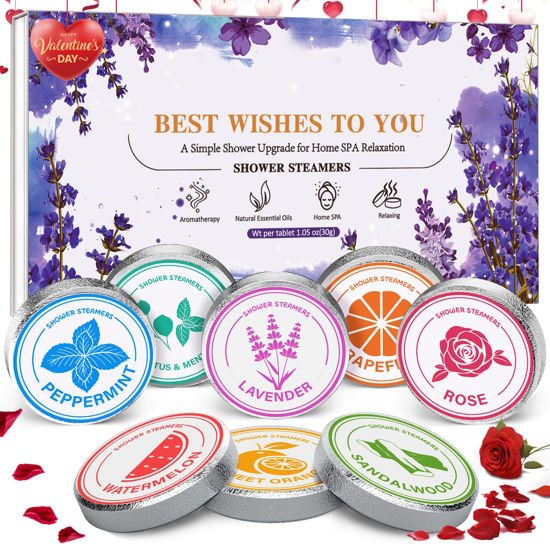 Picture of Valentines Day Gifts for Her Wife Him:sanyi Shower Steamers Aromatherapy, SPA Gift Sets Birthday Easter Basket Stuffers Gifts for Adults Women Men Teens Girls Mom