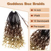 Picture of Goddess Box Braids Crochet Hair With Curly Ends 10 Inch Bohomian Box Braids Crochet Braids 1 Packs 3X Crochet Braids Synthetic Braiding Hair Extension for Black Women (10 Inch (Pack of 1), 4-30-27)……