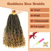Picture of Goddess Box Braids Crochet Hair With Curly Ends 10 Inch Bohomian Box Braids Crochet Braids 8 Packs 3X Crochet Braids Synthetic Braiding Hair Extension for Black Women (10 Inch (Pack of 8), T27)…