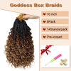 Picture of Goddess Box Braids Crochet Hair With Curly Ends 10 Inch Bohomian Box Braids Crochet Braids 8 Packs 3X Crochet Braids Synthetic Braiding Hair Extension for Black Women(10 Inch (Pack of 8),T1B 30 33)………