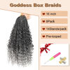 Picture of Goddess Box Braids Crochet Hair With Curly Ends 16 Inch Bohomian Box Braids Crochet Braids 8 Packs 3X Crochet Braids Synthetic Braiding Hair Extension for Black Women (16 Inch (Pack of 8), T-Grey)…