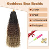 Picture of Goddess Box Braids Crochet Hair With Curly Ends 24 Inch Bohomian Box Braids Crochet Braids 8 Packs 3X Crochet Braids Synthetic Braiding Hair Extension for Black Women (24 Inch (Pack of 8), 4-30-27)……