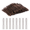 Picture of Cehony U Shaped Hair Pins, 200 Count Buns Waved Hair Pins for Updos with Box for Women Lady Girls Bobby Pins French Historical Hair Styling Pins Hair Accessories (Brown, 2.4 Inch)