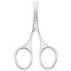 Picture of Motanar Multicolor Professional Grooming Scissors for Personal Care Facial Hair Removal and Ear Nose Eyebrow Trimming Stainless Steel Fine Straight Tip Scissors 3.9 Inch (Curved Safety Head Silver)
