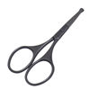 Picture of Motanar Multicolor Professional Grooming Scissors for Personal Care Facial Hair Removal and Ear Nose Eyebrow Trimming Stainless Steel Fine Straight Tip Scissors 3.9 Inch (Black Safety Head D)
