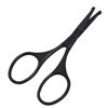 Picture of Motanar Multicolor Professional Grooming Scissors for Personal Care Facial Hair Removal and Ear Nose Eyebrow Trimming Stainless Steel Fine Straight Tip Scissors 3.9 Inch (Black Safety Head D)