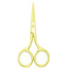 Picture of Motanar Multicolor Professional Grooming Scissors for Personal Care Facial Hair Removal and Ear Nose Eyebrow Trimming Stainless Steel Fine Straight Tip Scissors 3.9 Inch (Gold)