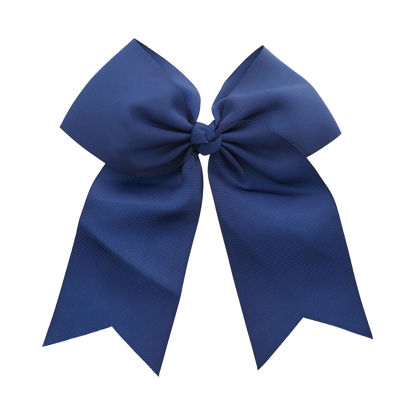 Picture of Jumbo Bow Clip with Tails-Navy