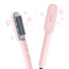 Picture of Wavytalk Hair Straightener Brush, Ionic Hair Straightening Brush with 6 Temperature Adjust, Anti-Scald Ceramic Straightening Comb Fast Heating for Home Salon, Dual Voltage Pink.
