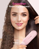 Picture of Wavytalk Hair Straightener Brush, Ionic Hair Straightening Brush with 6 Temperature Adjust, Anti-Scald Ceramic Straightening Comb Fast Heating for Home Salon, Dual Voltage Pink.