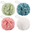 Picture of BTYMS 4 Pieces Bath Sponge Shower Loofahs 60g Mesh Pouf Bathing Sponges Bath Scrunchies Body Wash Puff Shower Puff