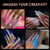 Picture of XXXXL Extra Long Nail Tips, BORNBYME 100Pcs Clear Curve Nail Tips Acrylic Full Straight Nail Tip