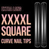 Picture of XXXXL Extra Long Nail Tips, BORNBYME 100Pcs Clear Curve Nail Tips Acrylic Full Straight Nail Tip