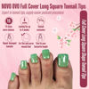 Picture of NOVO OVO Long Square Toe Nail Tips Press on Full Cover, Extra Wide Clear Toenails Kit, Pre-shaped Double MatteToenails For Women Men Big Toe Long Nail Beds x 15 Sizes 360 Pcs up to 12 Pedicures