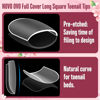 Picture of NOVO OVO Long Square Toe Nail Tips Press on Full Cover, Extra Wide Clear Toenails Kit, Pre-shaped Double MatteToenails For Women Men Big Toe Long Nail Beds x 15 Sizes 360 Pcs up to 12 Pedicures