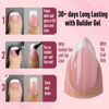 Picture of NOVO OVO French Tip Matching Press on Nail tips set, BERRY PINK Square Finger and Square Round Toe Nail Tips kit, Soft Gel Nail Extension, Pre-applied Tip Primer & Matte Base Coat x 15 Sizes 360 pcs