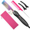 Picture of Hot Comb Hair Straightener Heat Pressing Combs - Ceramic Electric Hair Straightening Comb, Curling Iron for Natural Black Hair Beard Wigs Holiday Gift 5 In 1 - Rainbow