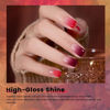 Picture of RARJSM Fall Jelly Gel Nail Polish Set 6pcs Clear Crytal Glass Orange Burgundy Red Gray Mauve Brown Series Transparent Sheer Amber Gel Varnish LED UV Curing Requires Soak off Autumn French Manicure