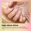 Picture of RARJSM Gold Glitter Cat Eye Gel Nail Polish Set 6Pcs Nude Pink Light Purple Brown Gray Green Velvet Ice Jelly Glitter Cateye Gel Polish with Magnetic Stick UV LED Curing Require Home Salon Nails