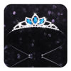 Picture of Kilshye Princess Silver Tiara and Crown Pink Crystal Tiaras Pageant Crowns Rhinestone Birthday Headdress for Women (Blue)