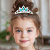 Picture of Kilshye Princess Silver Tiara and Crown Pink Crystal Tiaras Pageant Crowns Rhinestone Birthday Headdress for Women (Blue)