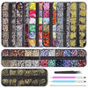 Picture of Artdone 9 boxes Nail Rhinestones,Nail Gems Nail Diamonds,Nail Art Studs Nail Crystals Nail Sequins for Nails Kit with 1 Tweezers and 3 Pen for Nail Art Supplies Accessories