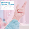 Picture of Yiclick Heavy Exfoliating Gloves, Exfoliating Body Scrubber for Bath Shower Exfoliation, Body Scrub Exfoliator for Dead Skin Remover, Exfoliate Sponge Loofah Washcloth Mitt Men Women (4Pink)