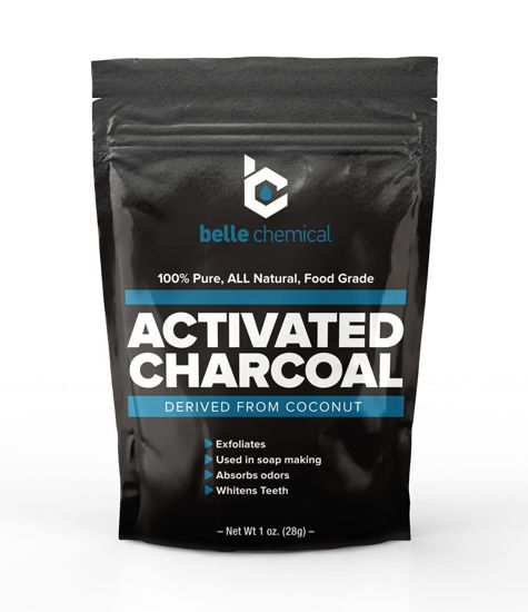 Picture of Organic Coconut Activated Charcoal Powder - Food Grade, Kosher - Teeth Whitening, Facial Scrub, Soap Making (1 Ounce to 5 pounds (1 Ounce)