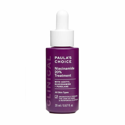 Picture of Paula's Choice CLINICAL 20% Niacinamide Vitamin B3 Concentrated Serum, Anti-Aging Treatment for Discoloration and Minimizing Large Pores, Fragrance-Free & Paraben-Free, 0.67 Ounce Dropper Bottle