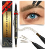 Picture of iMethod Microblading Eyebrow Pencil - Brow Pencil 2-in-1 Dual-Ended Eyebrow Pen with 3-Prong Micro-Fork-Tip Applicator & Precise Brush-Tip Creates Natural-Looking Brows, Stay on All Day, Brown